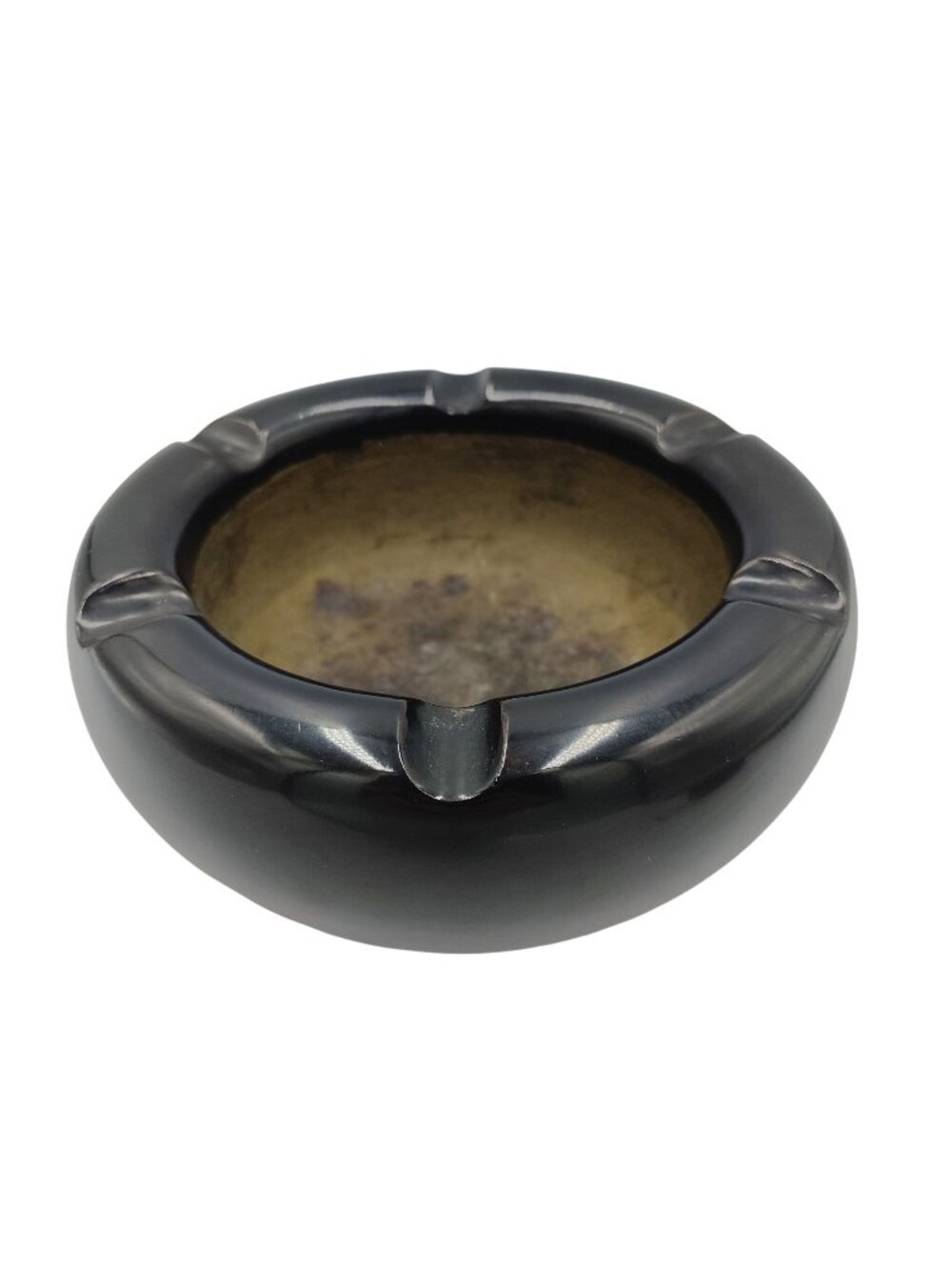Vintage Bembo Okinawa Japan Black Lacquerware 6 Rest Ashtray Mid Century 7.75 in